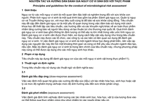 Tiêu chuẩn quốc gia TCVN 11394:2016 (CAC/GL 30-1-1999) về Nguyên tắc và hướng dẫn đánh giá nguy cơ vi sinh đối với thực phẩm