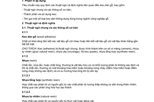 Tiêu chuẩn quốc gia TCVN 11568:2016 về Keo dán gỗ - Thuật ngữ và định nghĩa