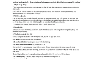Tiêu chuẩn quốc gia TCVN 11283:2016 về Thức ăn chăn nuôi - Xác định hàm lượng ethoxyquin - Phương pháp sắc ký lỏng