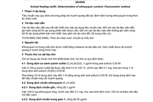 Tiêu chuẩn quốc gia TCVN 11282:2016 về Thức ăn chăn nuôi - Xác định hàm lượng ethoxyquin - Phương pháp đo huỳnh quang