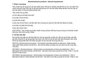 Tiêu chuẩn quốc gia TCVN 11267:2015 (ISO 525:2013)
về Sản phẩm bằng vật liệu mài kết dính - Yêu cầu chung