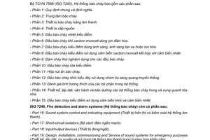 Tiêu chuẩn quốc gia TCVN 7568-12:2015 (ISO 7240-12:2014) về Hệ thống báo cháy - Phần 12: Đầu báo cháy khói kiểu đường truyền sử dụng chùm tia chiếu quang học