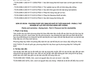 Tiêu chuẩn quốc gia TCVN 2096-2:2015 (ISO 9117-2:2010) về Sơn và vecni - Phương pháp xác định độ khô và thời gian khô - Phần 2: Thử nghiệm áp lực đối với khả năng xếp chồng
