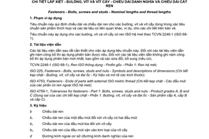 Tiêu chuẩn quốc gia TCVN 10864:2015 (ISO 888:2012) về Chi tiết lắp xiết - Bu lông, vít và vít cấy - Chiều dài danh nghĩa và chiều dài cắt ren