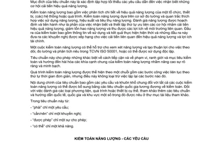 Tiêu chuẩn quốc gia TCVN ISO 50002:2015 (ISO 50002:2014) về Kiểm toán năng lượng - Các yêu cầu