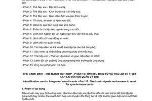 Tiêu chuẩn quốc gia TCVN 11167-10:2015 (ISO/IEC 7861-10:1999) về Thẻ định danh - Thẻ mạch tích hợp - Phần 10: Tín hiệu điện tử và trả lời để thiết lập lại đối với quản lý thẻ