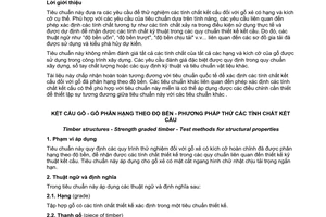 Tiêu chuẩn quốc gia TCVN 8164:2015 (ISO 13910:2014) về Kết cấu gỗ - Gỗ phân hạng theo độ bền – Phương pháp thử các tính chất kết cấu