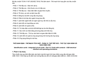 Tiêu chuẩn quốc gia TCVN 11167-12:2015 (ISO/IEC 7861-12:2005) về Thẻ định danh - Thẻ mạch tích hợp - Phần 12: Thẻ tiếp xúc - Thủ tục vận hành và giao diện UBS