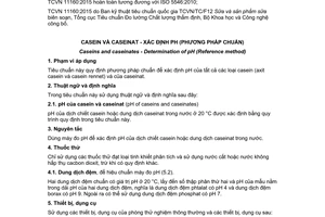 Tiêu chuẩn quốc gia TCVN 11160:2015 (ISO 5546:2010) về Casein và caseinat - Xác định pH (Phương pháp chuẩn)