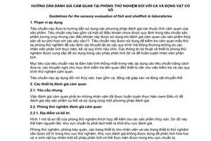 Tiêu chuẩn quốc gia TCVN 11045:2015 về Hướng dẫn đánh giá cảm quan tại phòng thử nghiệm đối với cá và động vật có vỏ