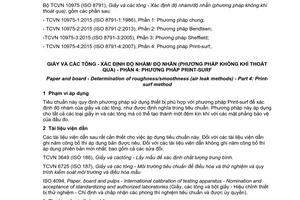 Tiêu chuẩn quốc gia TCVN 10975-4:2015 (ISO 8791-4:2007) về Giấy và các tông - Xác định độ nhám/độ nhẵn (Phương pháp không khí thoát qua) - Phần 4: Phương pháp Print-Surf