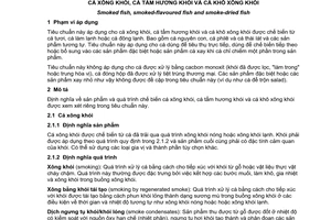 Tiêu chuẩn quốc gia TCVN 11042:2015 (CODEX STAN 311-2013) về Cá xông khói, cá tẩm hương khói và cá khô xông khói
