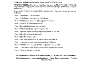 Tiêu chuẩn quốc gia TCVN 11167-1:2015 (ISO/IEC 7816-1:2011) về Thẻ định danh - Thẻ mạch tích hợp - Phần 1 - Thẻ tiếp xúc - Đặc tính vật lý