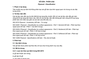 Tiêu chuẩn quốc gia TCVN 5695:2015 (ISO 1096:2014) về Gỗ dán – Phân loại