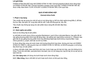 Tiêu chuẩn quốc gia TCVN 10392:2014 (CODEX STAN 254:2007) về Quả có múi đóng hộp