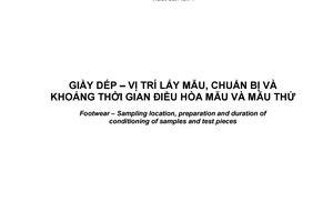 Tiêu chuẩn quốc gia TCVN 10440:2014 (ISO 17709:2004) về Giầy dép - Vị trí lấy mẫu, chuẩn bị và khoảng thời gian điều hòa mẫu và mẫu thử