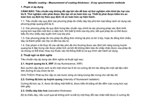 Tiêu chuẩn quốc gia TCVN 10310:2014 (ISO 3497:2000) về Lớp phủ kim loại – Đo chiều dày lớp phủ - Phương pháp quang phổ tia X