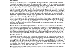 Tiêu chuẩn quốc gia TCVN ISO 15189:2014 (ISO 15189:2012) về Phòng thí nghiệm y tế - Yêu cầu về chất lượng và năng lực