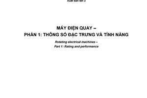 Tiêu chuẩn quốc gia TCVN 6627-1:2014 (IEC 60034-1:2010) về Máy điện quay - Phần 1: Thông số đặc trưng và tính năng