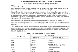 Tiêu chuẩn quốc gia TCVN 7591:2014 (IEC 61199:2012) về Bóng đèn huỳnh quang một đầu - Qui định về an toàn