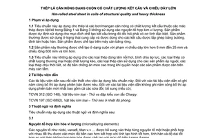 Tiêu chuẩn quốc gia TCVN 10354:2014 (ISO 13976:2005) về Thép lá cán nóng dạng cuộn có chất lượng kết cấu và chiều dày lớn