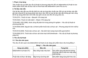 Tiêu chuẩn quốc gia TCVN 8750:2014 về Thuốc bảo vệ thực vật chứa hoạt chất delramethrin - Yêu cầu kỹ thuật và phương pháp thử