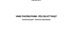 Tiêu chuẩn quốc gia TCVN 7054:2014 về Vàng thương phẩm - Yêu cầu kỹ thuật