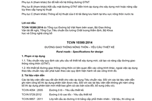 Tiêu chuẩn quốc gia TCVN 10380:2014 Đường giao thông nông thôn - Yêu cầu thiết kế