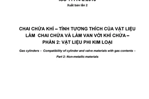 Tiêu chuẩn quốc gia TCVN 6874-2:2014 (ISO 11114-2:2013) về Chai chứa khí - Tính tương thích của vật liệu làm chai chứa và làm van với khí chứa - Phần 2: Vật liệu phi kim loại