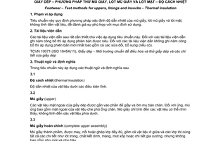 Tiêu chuẩn quốc gia TCVN 10436:2014 (ISO 17705:2003) về Giầy dép - Phương pháp thử mũ giầy, lót mũ giầy và lót mặt - Độ cách nhiệt