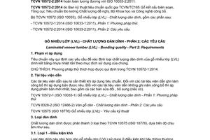 Tiêu chuẩn quốc gia TCVN 10572-2:2014 (ISO 10033-2:2011) về Gỗ nhiều lớp (LVL) - Chất lượng dán dính - Phần 2: Các yêu cầu