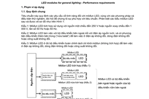 Tiêu chuẩn quốc gia TCVN 10485:2015 (IEC 62717:2014) về Môđun Led dùng cho chiếu sáng thông dụng - Yêu cầu về tính năng