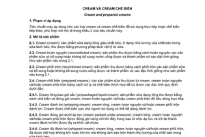 Tiêu chuẩn quốc gia TCVN 10559:2015 (CODEX STAN 288-1976, REVISED 2008 WITH AMENDMENT 2010) về Cream và cream chế biến