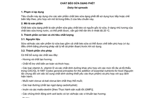 Tiêu chuẩn quốc gia TCVN 10557:2015 (CODEX STAN 253-2006 WITH AMENDMENT 2010) về Chất béo sữa dạng phết