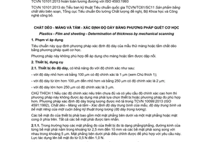 Tiêu chuẩn quốc gia TCVN 10101:2013 (ISO 4593:1993) về Chất dẻo - Màng và tấm - Xác định độ dày bằng phương pháp quét cơ học