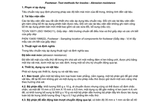 Tiêu chuẩn quốc gia TCVN 10086: 2013 (ISO 20868:2001) về Giầy dép – Phương pháp thử đế trong – Độ bền mài mòn