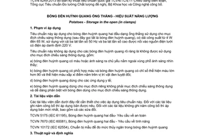 Tiêu chuẩn quốc gia TCVN 8249:2013 về Bóng đèn huỳnh quang ống thẳng - Hiệu suất năng lượng