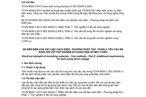 Tiêu chuẩn quốc gia TCVN 9630-2:2013 (IEC 60243-2:2001) về Độ bền điện của vật liệu cách điện - Phương pháp thử - Phần 2: Yêu cầu bổ sung đối với thử nghiệm sử dụng điện áp một chiều