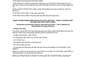 Tiêu chuẩn quốc gia TCVN 7540-2:2013 về Động cơ điện không đồng bộ ba pha rôto lồng sóc - Phần 2: Phương pháp xác định hiệu suất năng lượng