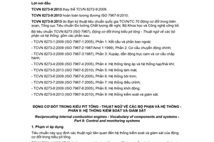 Tiêu chuẩn quốc gia TCVN 8273-9:2013 (ISO 7967-9:2010) về Động cơ đốt trong kiểu pit tông - Thuật ngữ về các bộ phận và hệ thống - Phần 9: Hệ thống kiểm soát và giám sát
