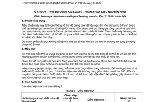 Tiêu chuẩn Việt Nam TCVN 9863-2:2013 về ổ trượt - Thử độ cứng kim loại ổ - Phần 2: Vật liệu nguyên khối