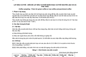 Tiêu chuẩn Việt Nam TCVN 4809:2013 (ISO 6666:2011) về lấy mẫu cà phê - Xiên để lấy mẫu cà phê nhân hoặc cà phê nguyên liệu và cà phê thóc