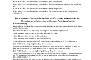 Tiêu chuẩn quốc gia TCVN 9621-2:2013 (IEC/TS 60479-2:2007) về Ảnh hưởng của dòng điện lên người và gia súc – Phần 2: Khía cạnh đặc biệt