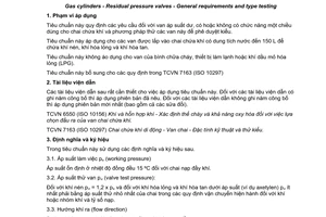 Tiêu chuẩn quốc gia TCVN 9314:2013 (ISO 15996:2005, sửa đổi 1:2007) về Chai chứa khí - Van áp suất dư - Yêu cầu chung và thử kiểu