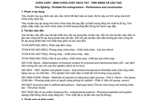 Tiêu chuẩn quốc gia TCVN 7026:2013 (ISO 7165:2009) về Chữa cháy - Bình chữa cháy xách tay - Tính năng và cấu tạo