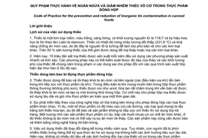Tiêu chuẩn Việt Nam TCVN 9774:2013 (CAC/RCP 60-2005) về Quy phạm thực hành về ngăn ngừa và giảm nhiễm thiếc vô cơ trong thực phẩm đóng hộp
