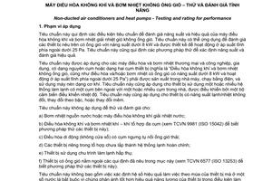 Tiêu chuẩn quốc gia TCVN 6576:2013 (ISO 5151:2010) về Máy điều hoà không khí và bơm nhiệt không ống gió - Thử và đánh giá tính năng
