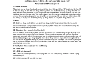 Tiêu chuẩn quốc gia TCVN 10126:2013 (CODEX STAN 256-2007, Amd. 2009) về Chất béo dạng phết và hỗn hợp chất béo dạng phết