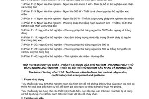 Tiêu chuẩn quốc gia TCVN 9900-11-5:2013 (IEC 60695-11-5:2004) về Thử nghiệm nguy cơ cháy - Phần 11-5: Ngọn lửa thử nghiệm - Phương pháp thử nghiệm ngọn lửa hình kim - Thiết bị, bố trí thử nghiệm chấp nhận và hướng dẫn