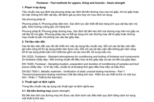Tiêu chuẩn quốc gia TCVN 9542:2013 (ISO 17697:2003) về Giầy dép - Phương pháp thử mũ giầy, lót mũ giầy, lót mặt - Độ bền đường may